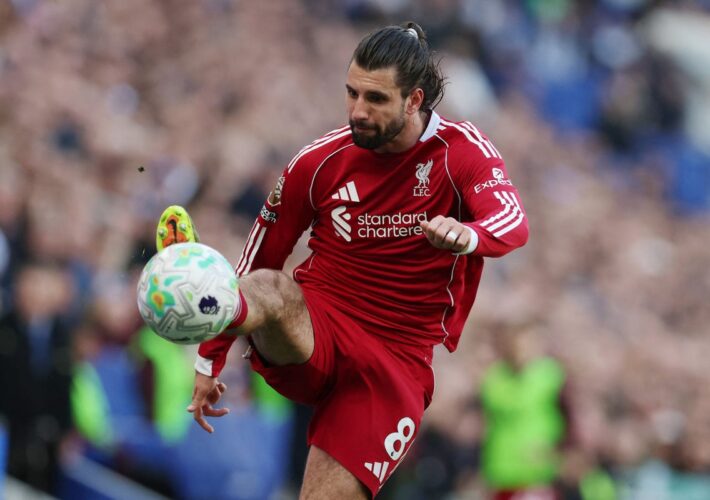 Dominik Szoboszlai revels in Liverpool’s last-gasp Merseyside derby win