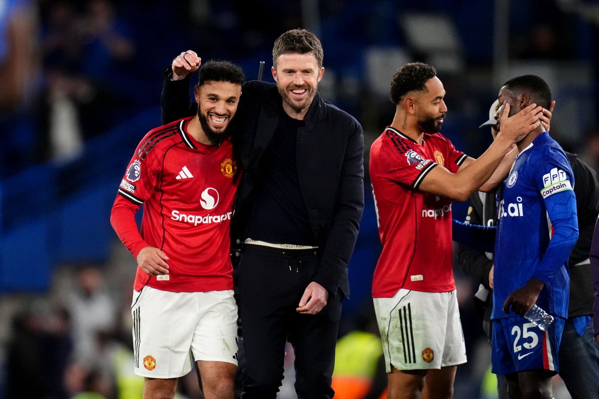 Michael Carrick revels in Manchester United’s hard-fought win at Chelsea