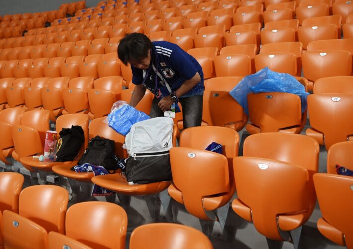 Japan guaranteed to clean up at the World Cup – here is why their fans leave stadiums spotless