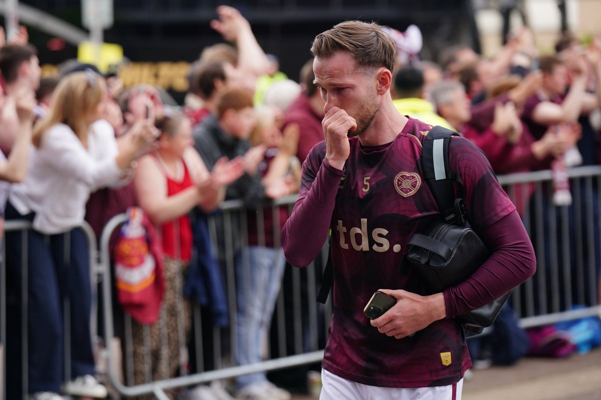 Hearts players left in tears at Tynecastle return after crushing Celtic loss in title decider
