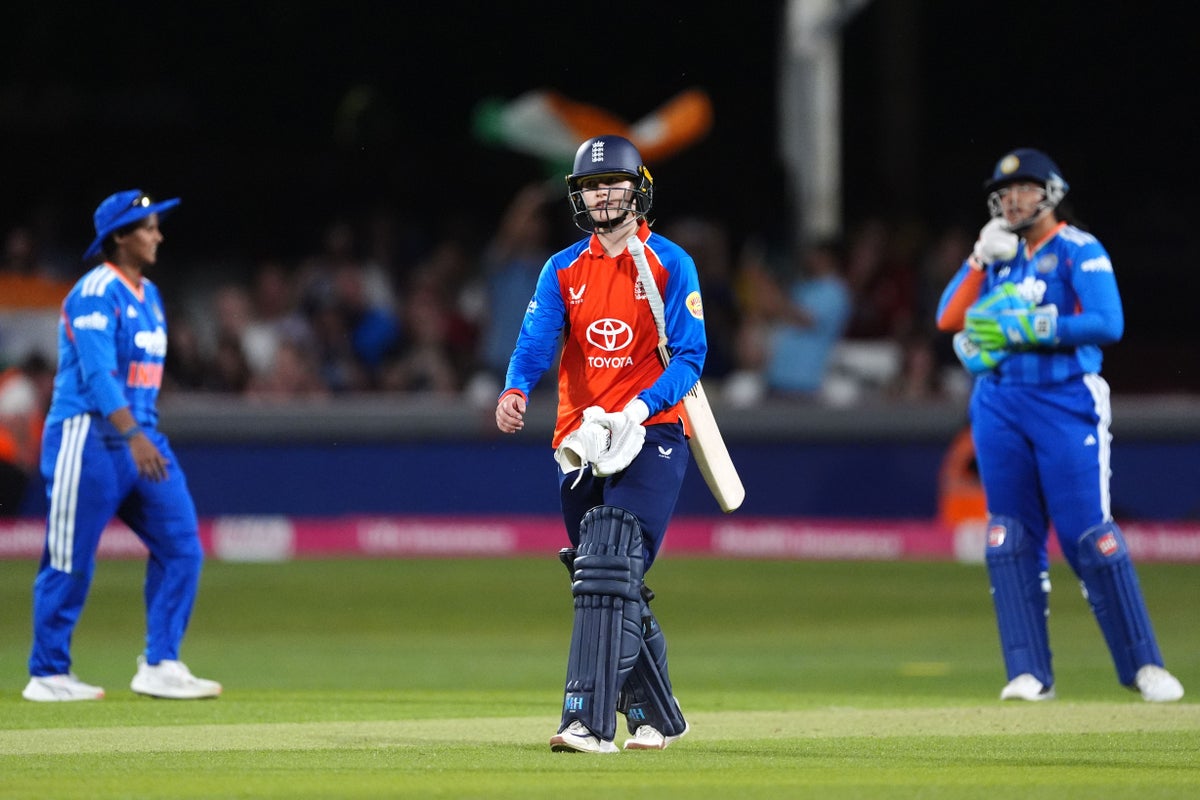 England beaten by India in T20 World Cup warm-up clash in Chelmsford