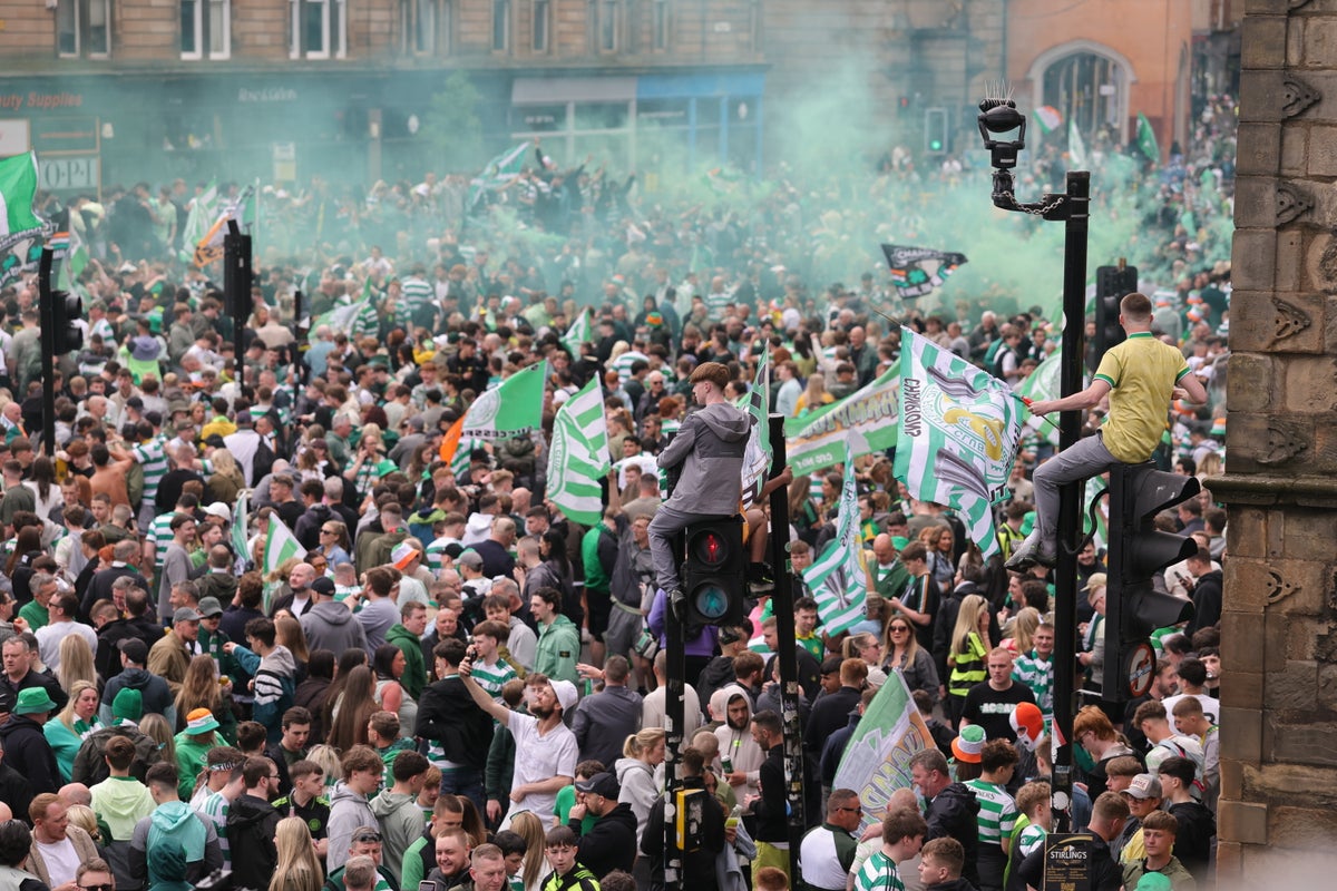 Police chief vows ‘swift and robust action’ after officers attacked during Celtic title celebrations