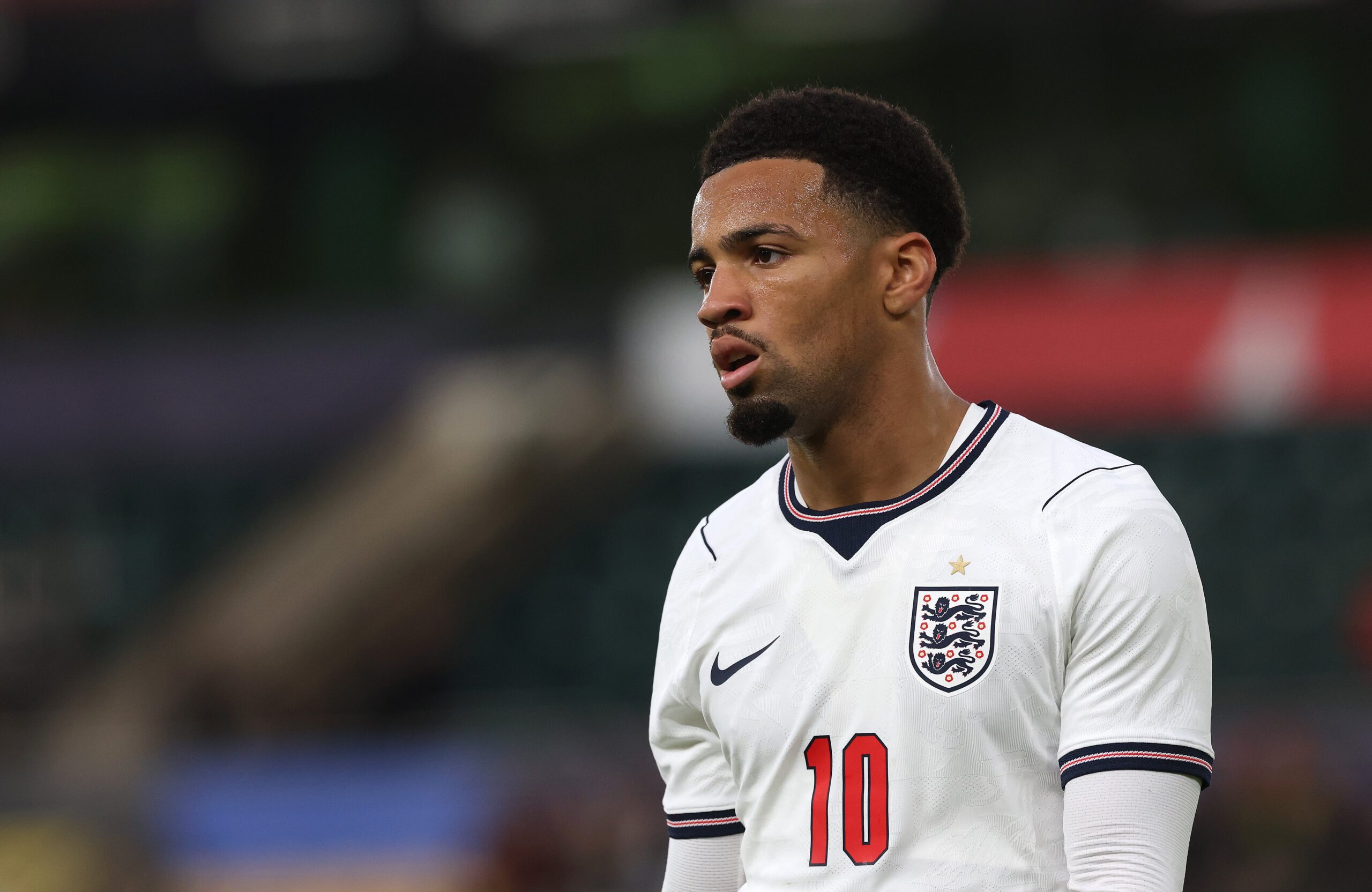 Ethan Nwaneri while on duty for the England U21s