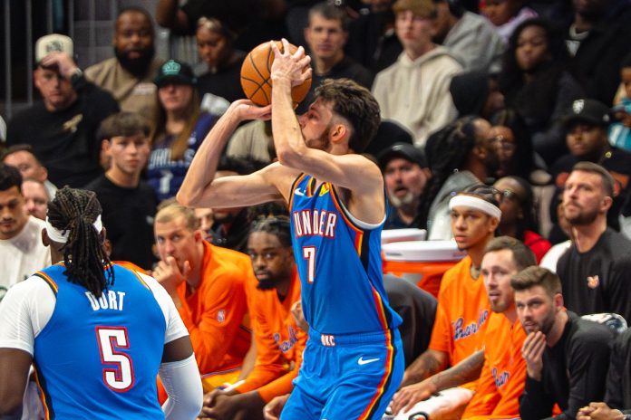 Holmgren helps Thunder rout Lakers 108-90 to earn Game 1