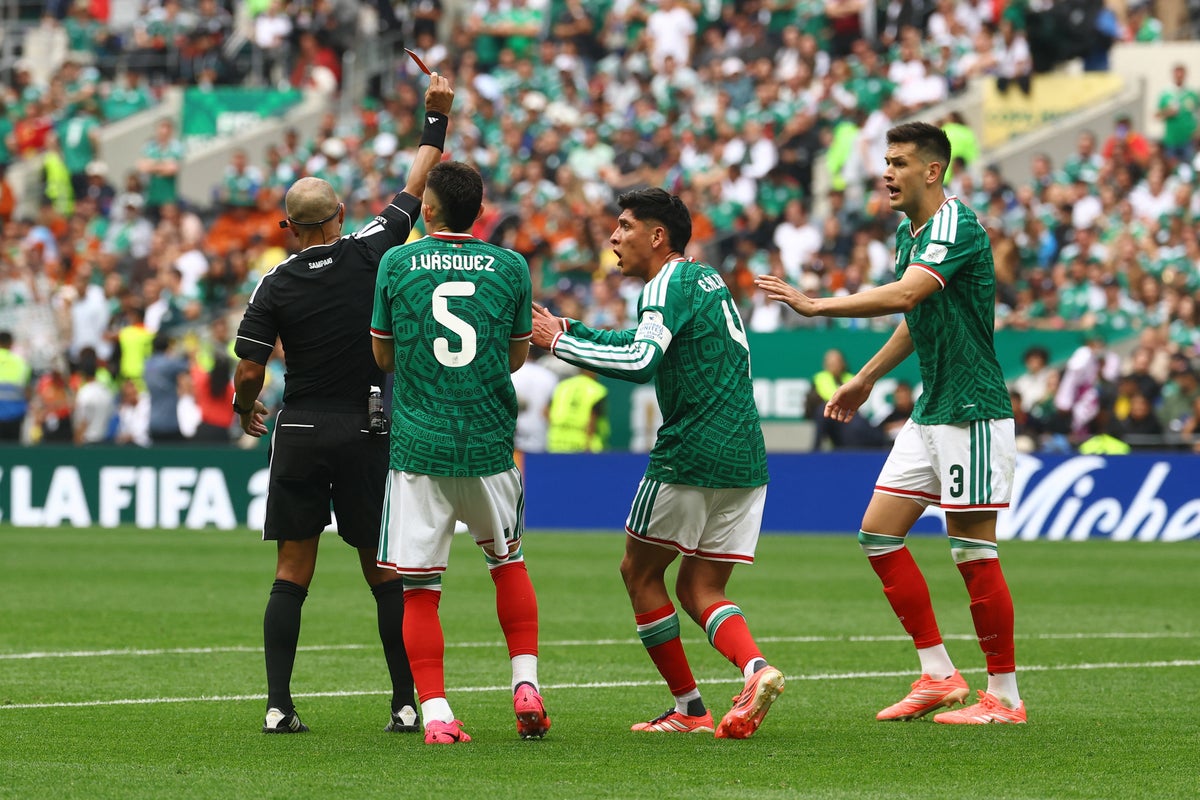 Three red cards in the World Cup’s opening game – why were the players sent off?