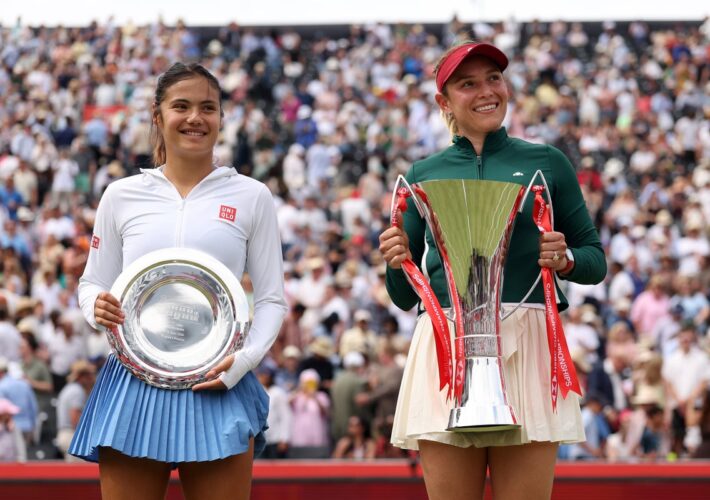 Resilient Emma Raducanu denied by Donna Vekic in Queen’s final to extend trophy drought