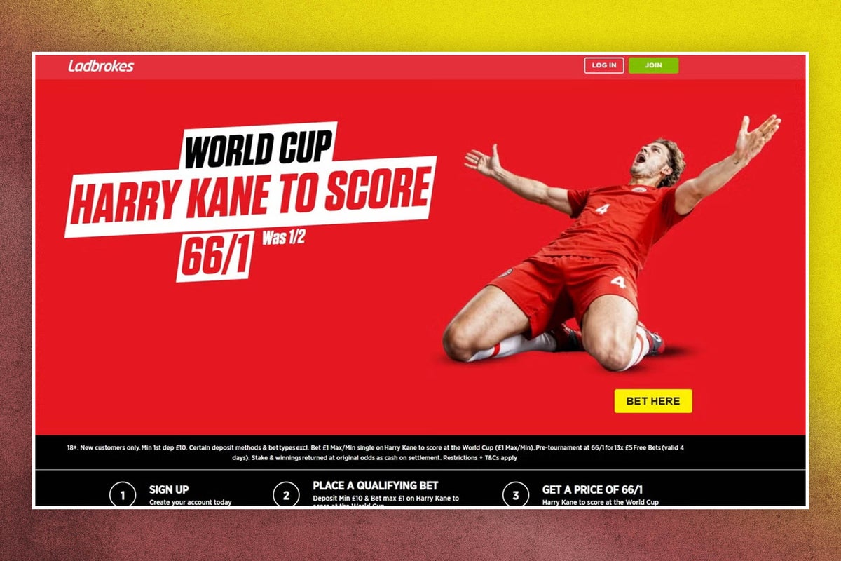 Ladbrokes World Cup betting offer: Harry Kane 66/1 odds to score at the World Cup