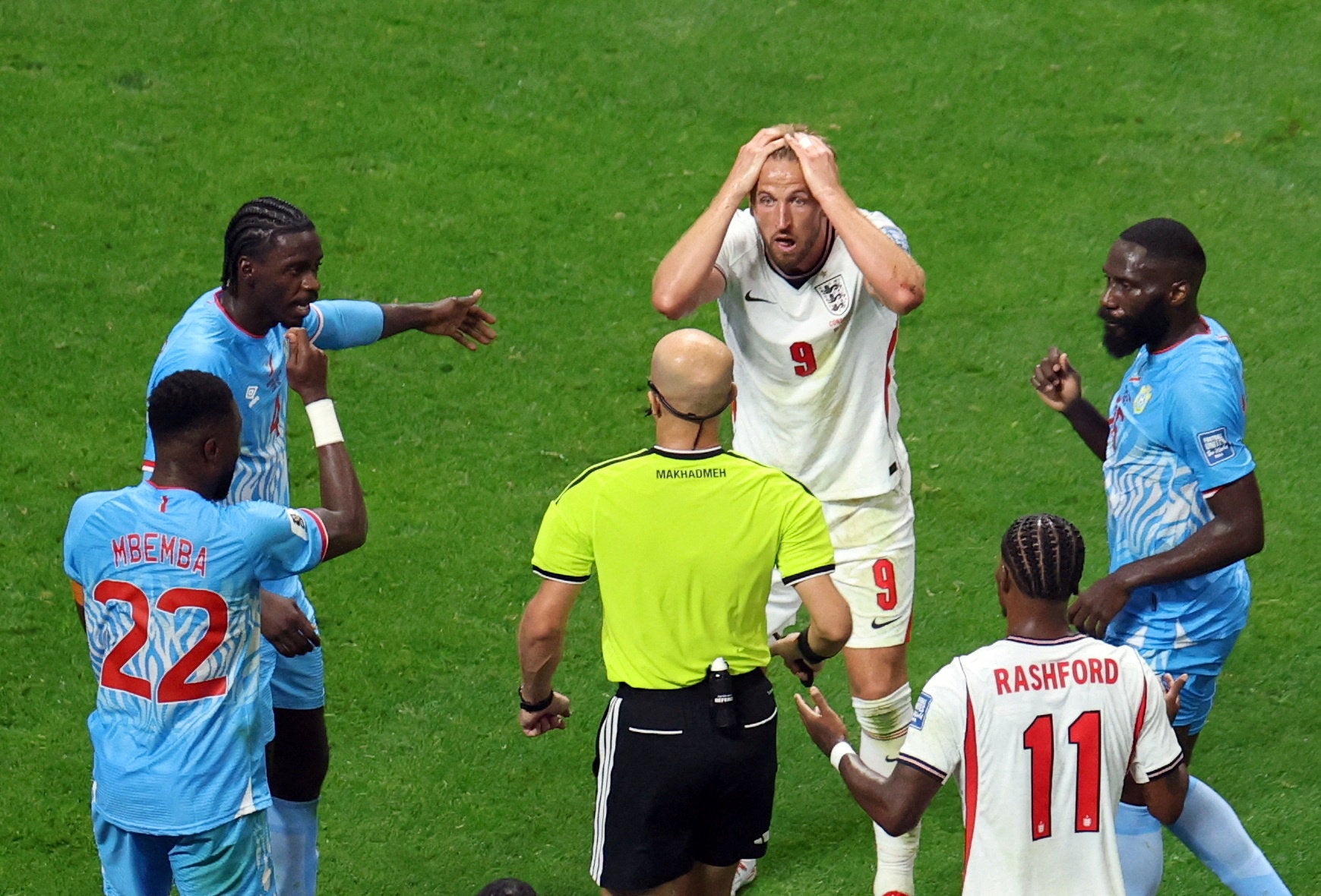 Harry Kane could not believe no penalty was awarded