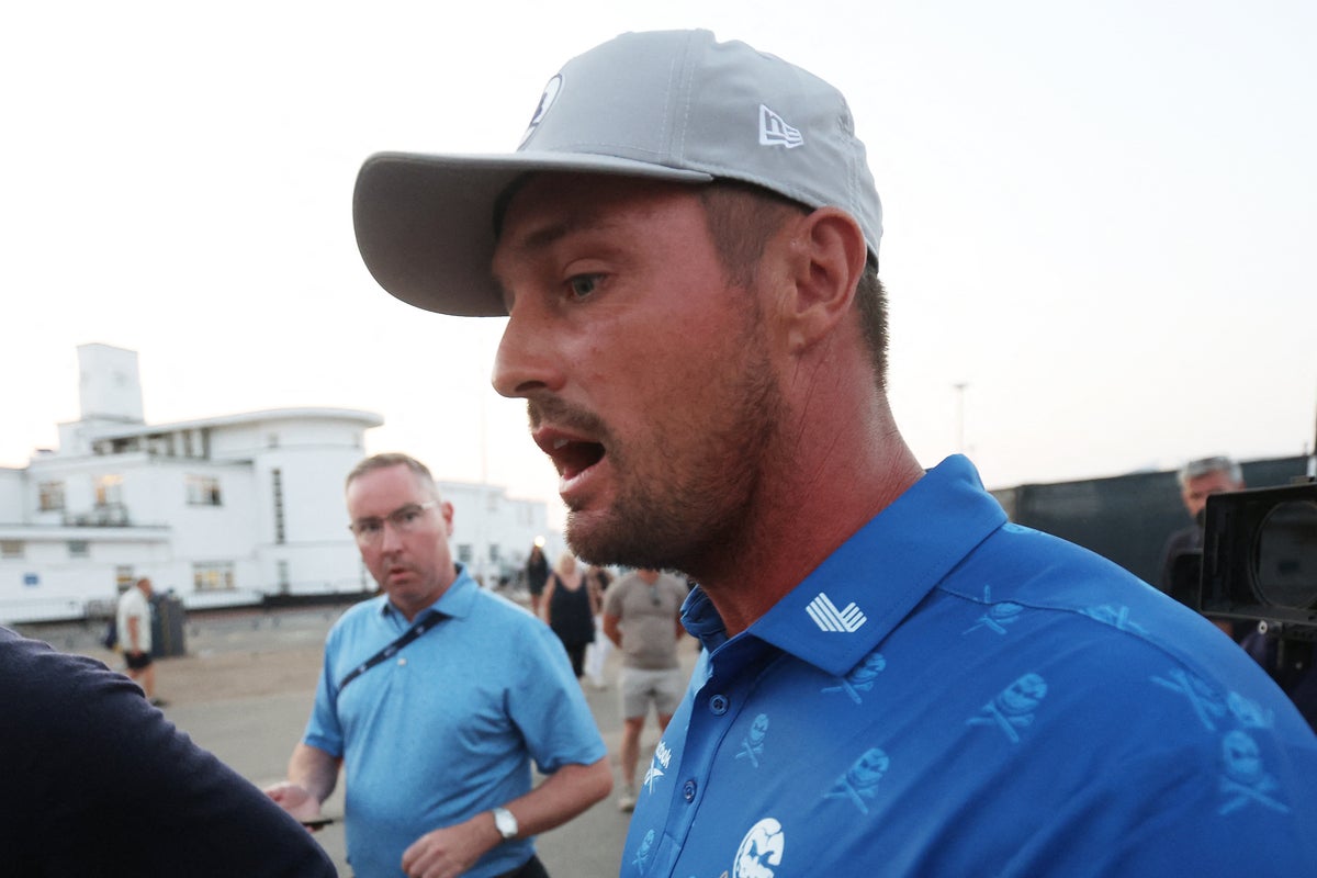 Bryson DeChambeau taken back out onto Open course after rules controversy