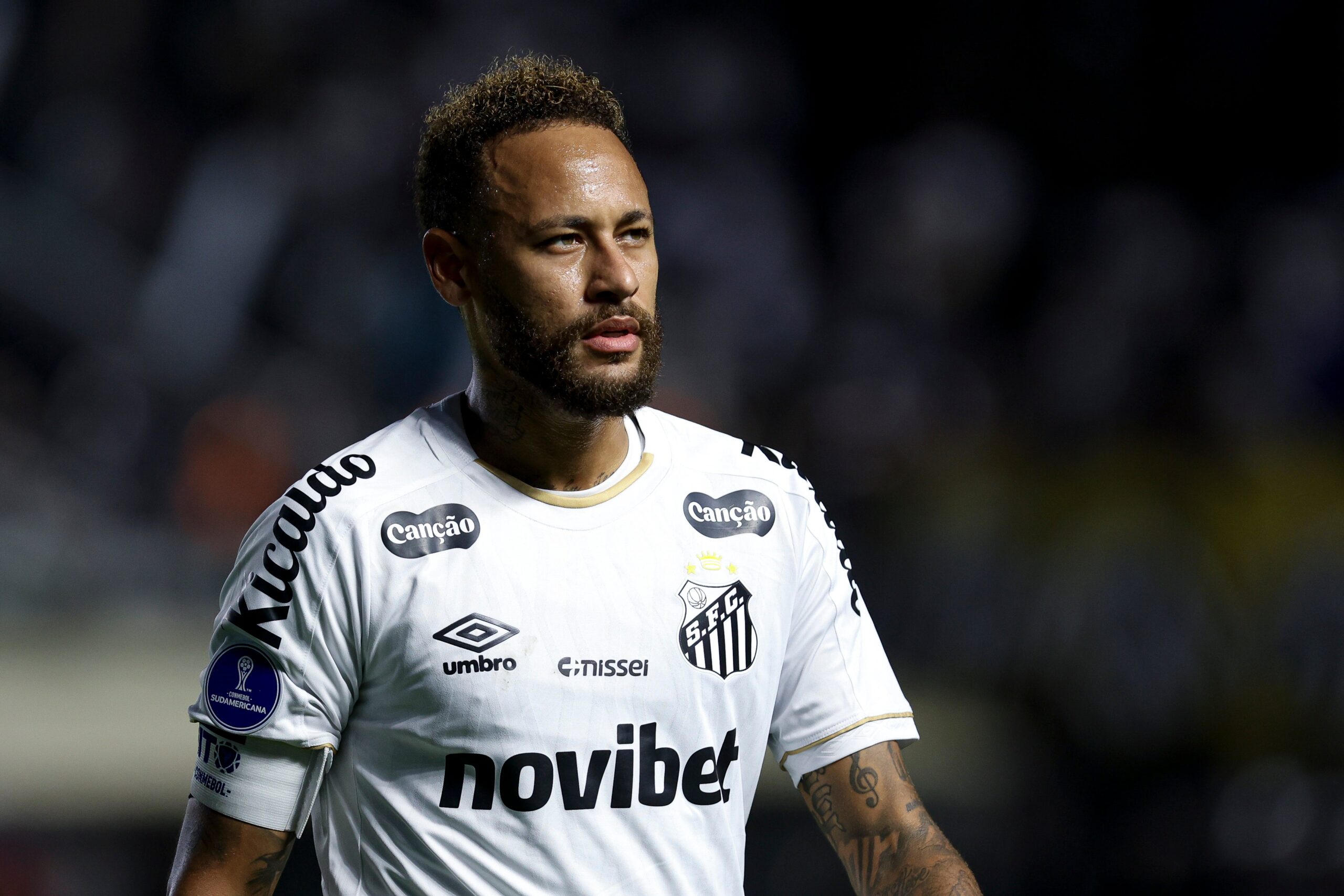Neymar appeared to confirm his international retirement after playing for Santos on Tuesday