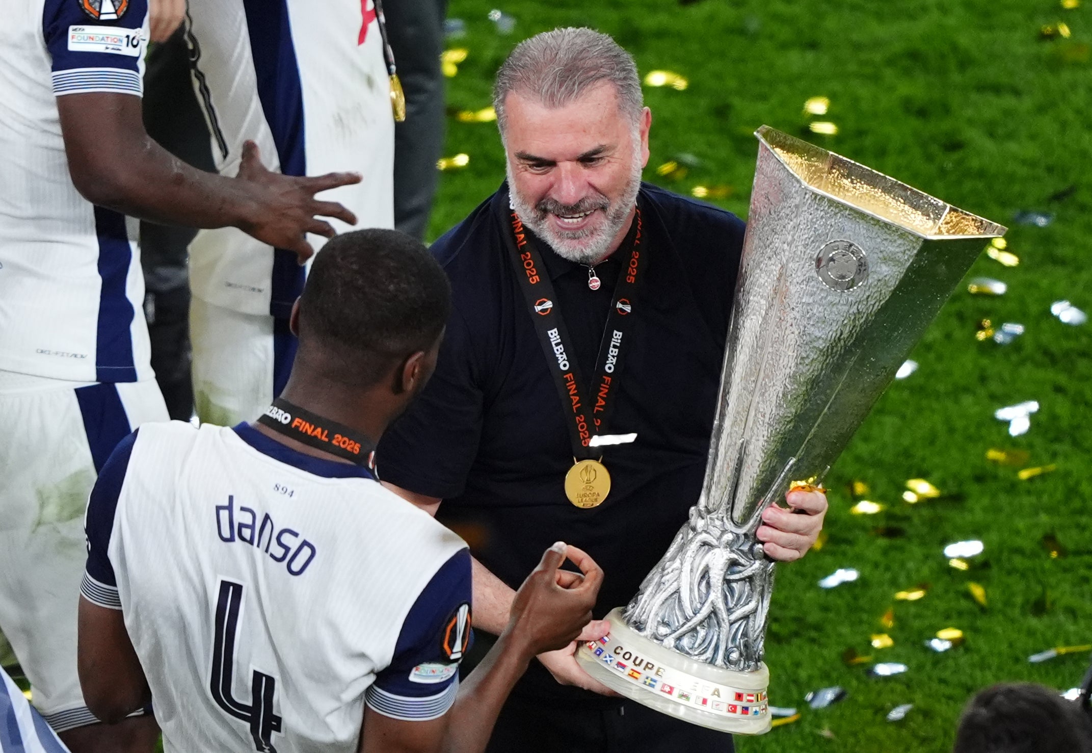 Ange Postecoglou won the Europa League at Tottenham (Andrew Milligan/PA)