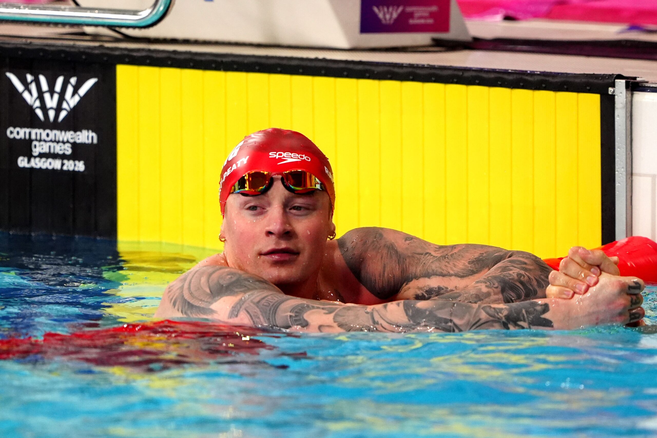 Adam Ramsay-Peaty eased through his 100m heat in Glasgow (Owen Humphreys/PA)