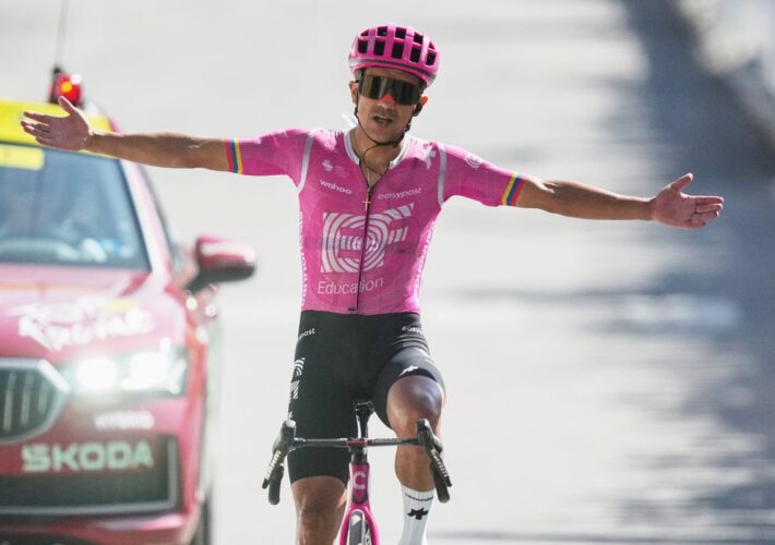 Richard Carapaz takes emotional Tour de France stage win