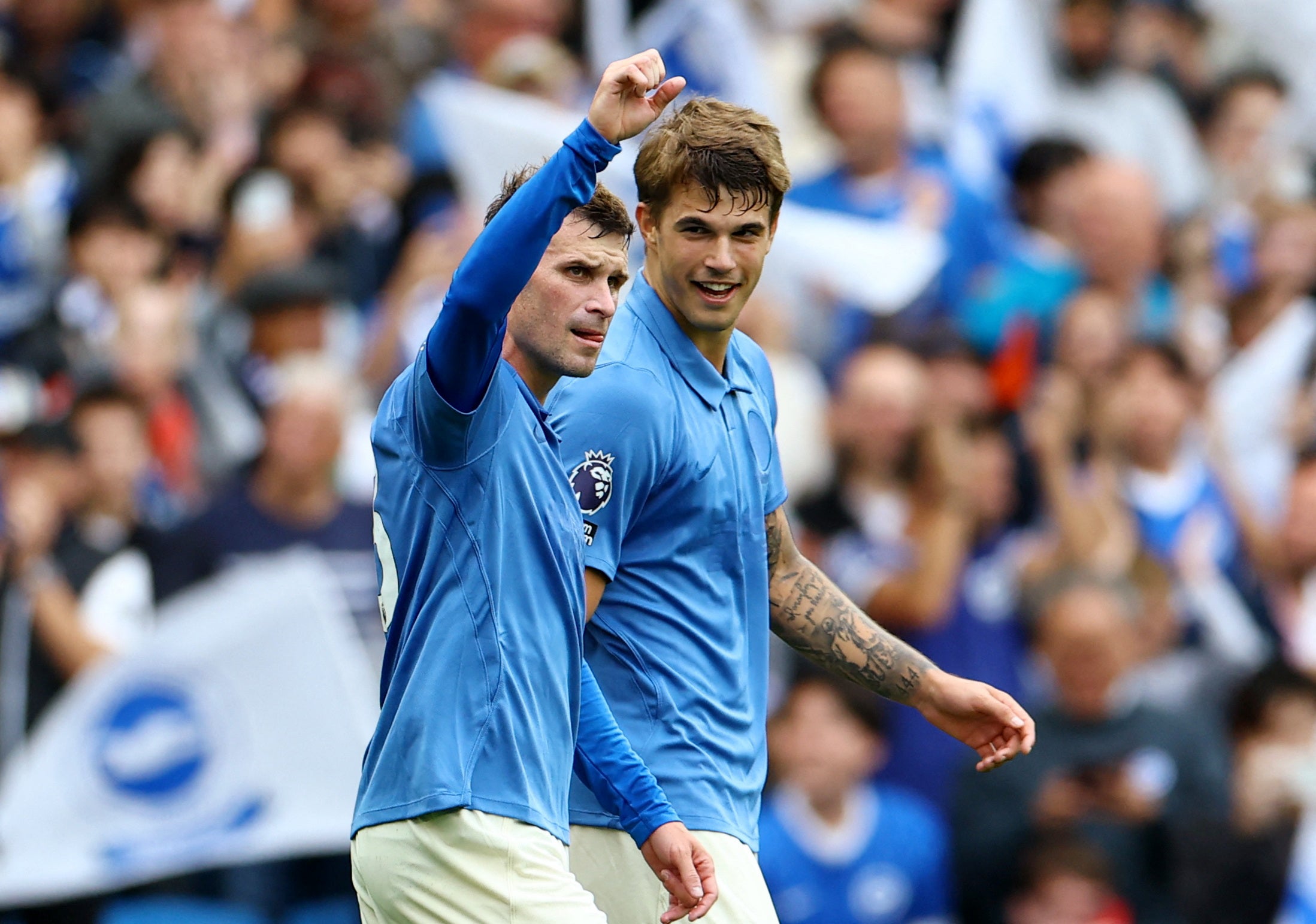 Pascal Gross celebrates