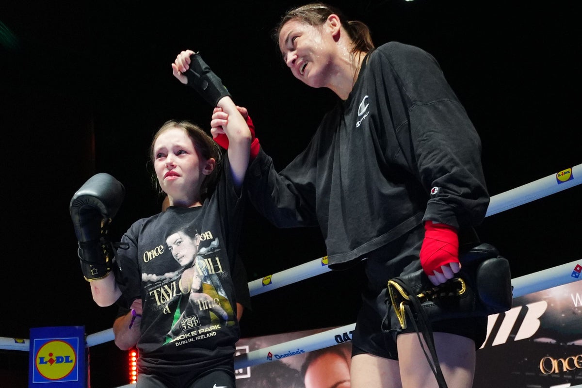 Katie Taylor shares special moment with 10-year-old fan ahead of farewell fight