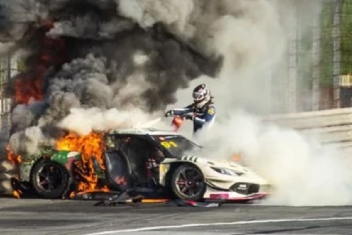 British driver thanks rival for saving his life in horrific motor-racing crash